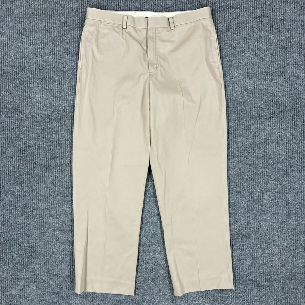 L.L.Bean Classic Fit Mens Chino Pants Size 36 Cotton Casual Flat Front High Rise